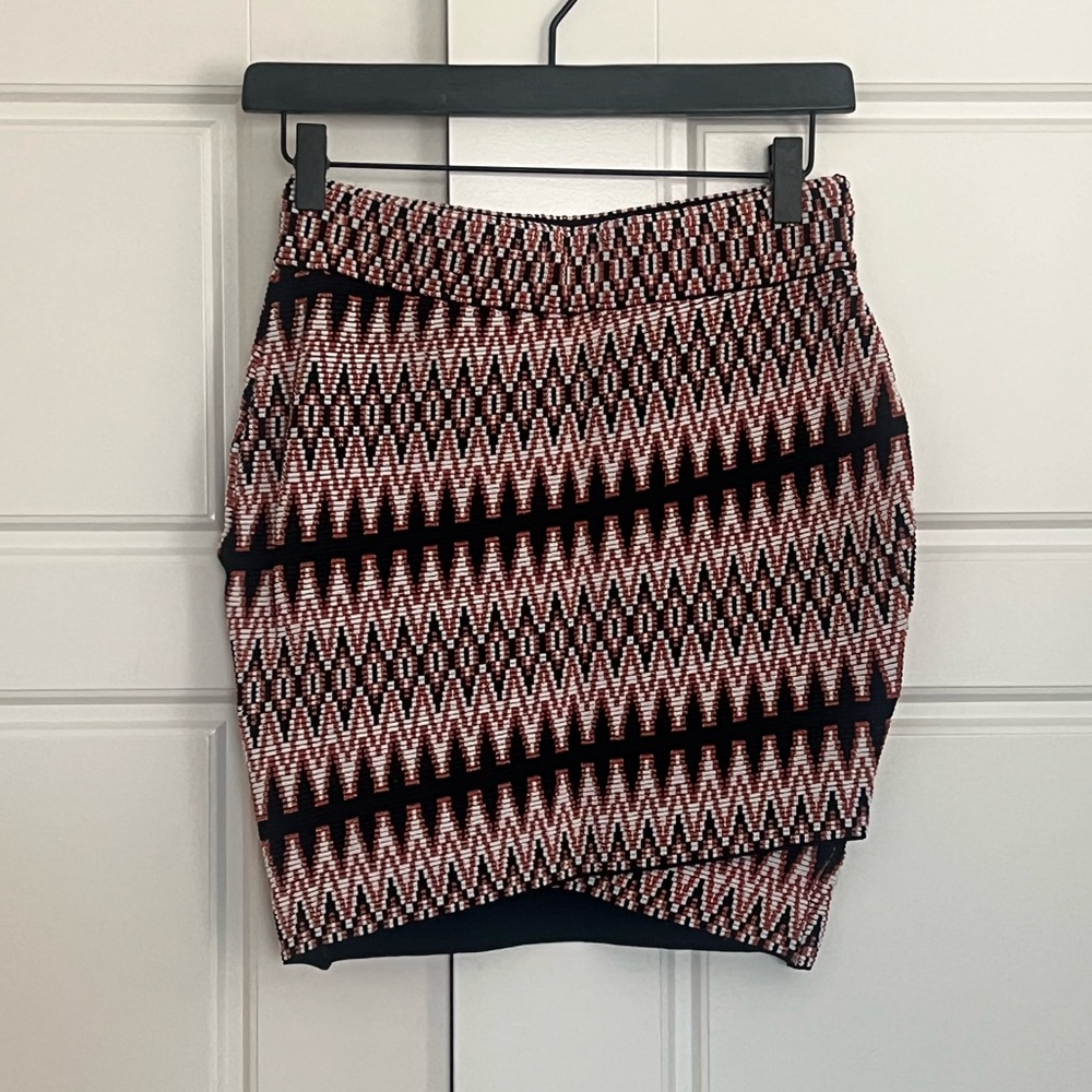 Valentino Garavani metallic Black and Orange Skirt